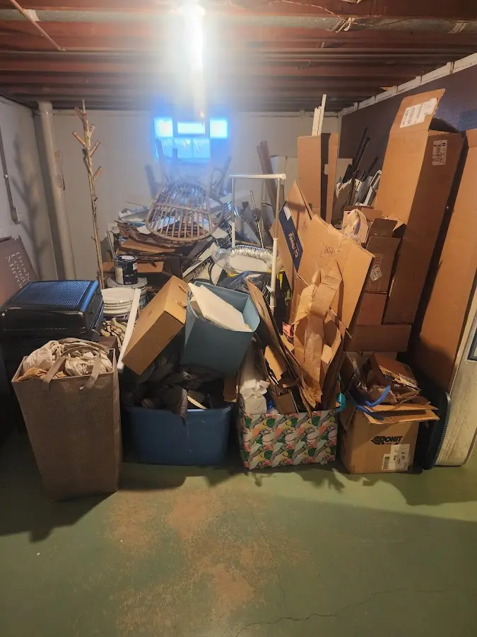 Roll-off dumpster container at job site for Roll Off Dumpster Rental in Blackwell